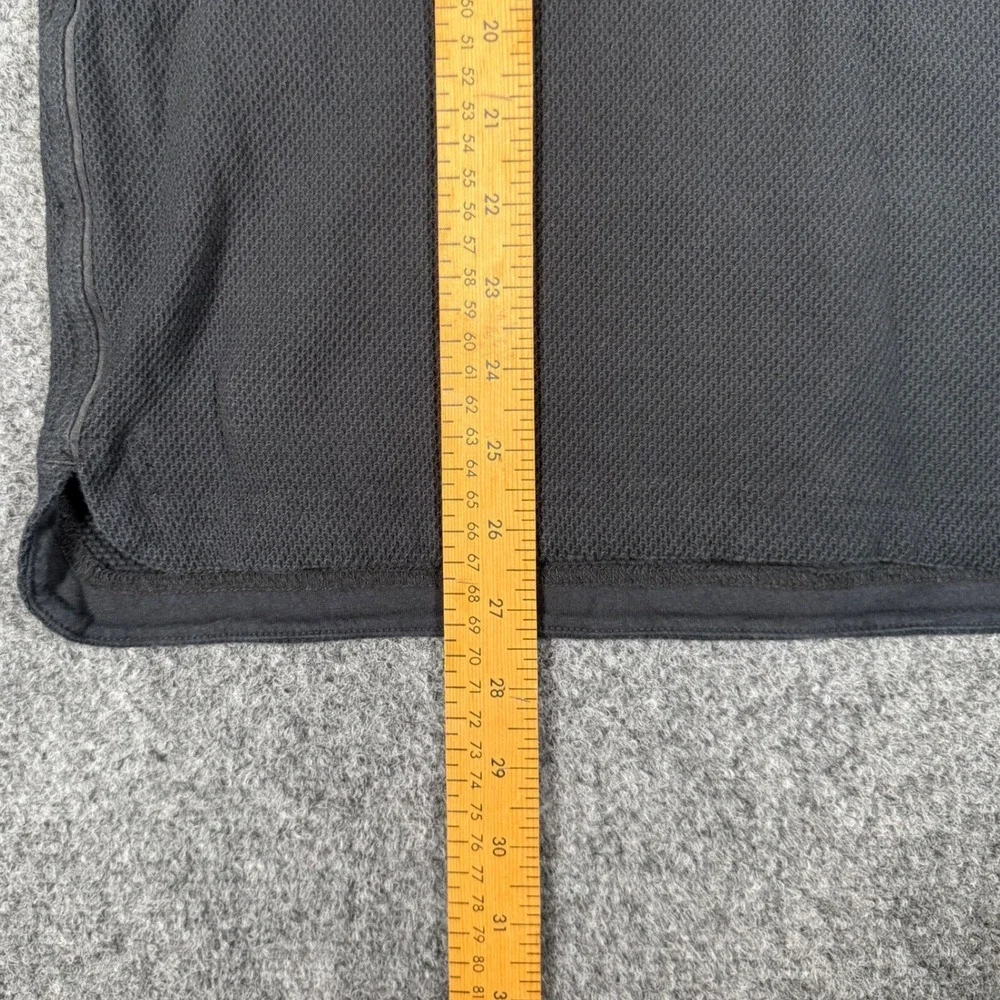 Nike Court Advantage Henley Polo Shirt Mens M Blade Collar Black Tennis